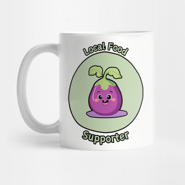 Local Food Supporter - Eggplant by Craftix Design